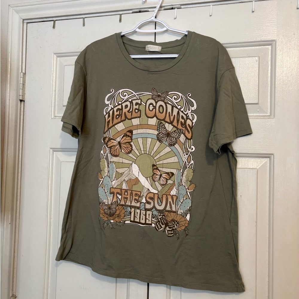 Altar'd State Olive Graphic Tee - Here Comes The Sun